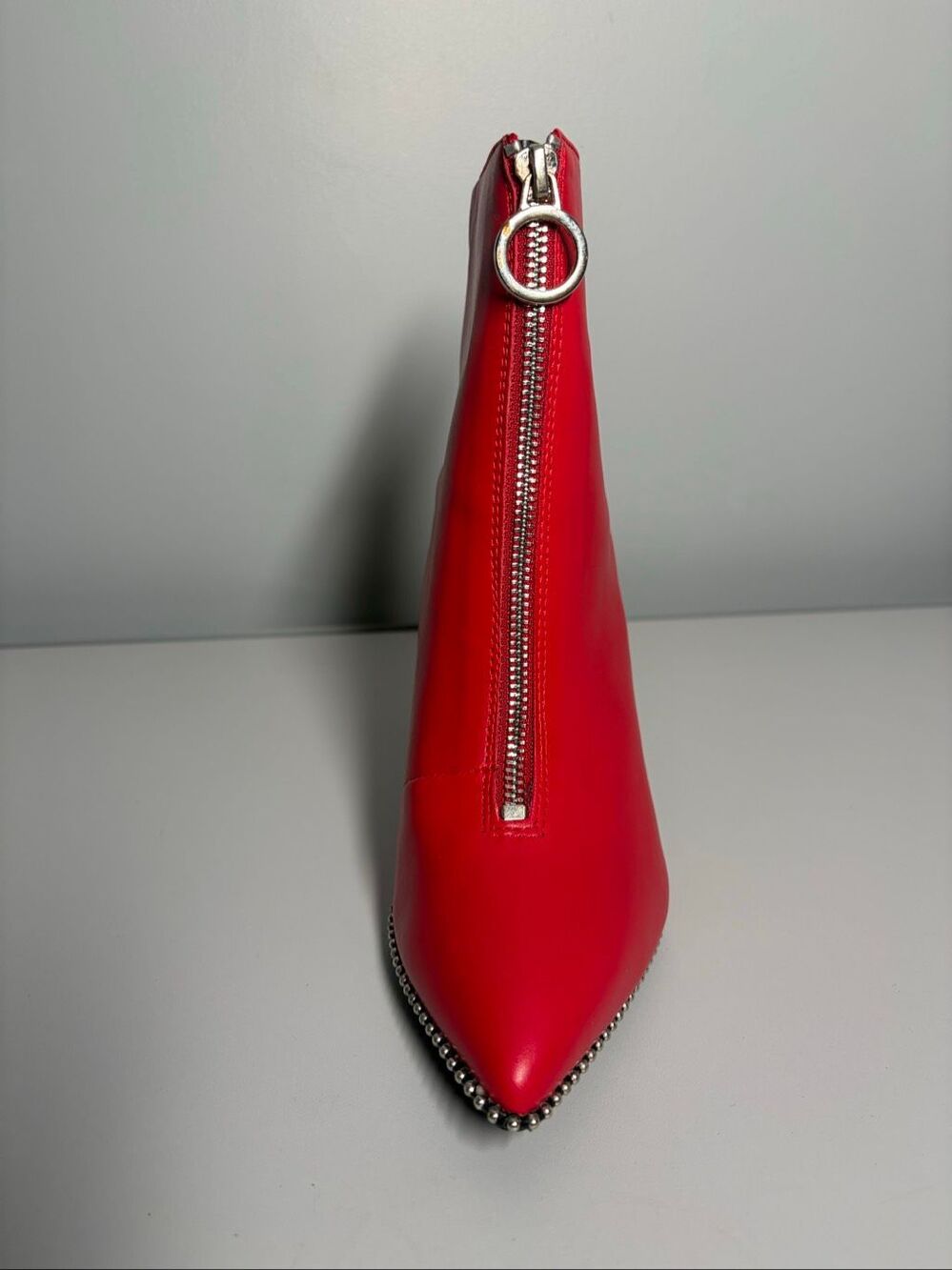 Bar lll bridge TP Red Patent Leather Bootie Pointed Toe Heals Women Size 7M - Picture 4 of 7